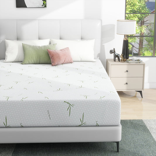 10 inch Cal King Mattress in a Box,Memory Foam Mattress with Bamboo Cover,Made in USA