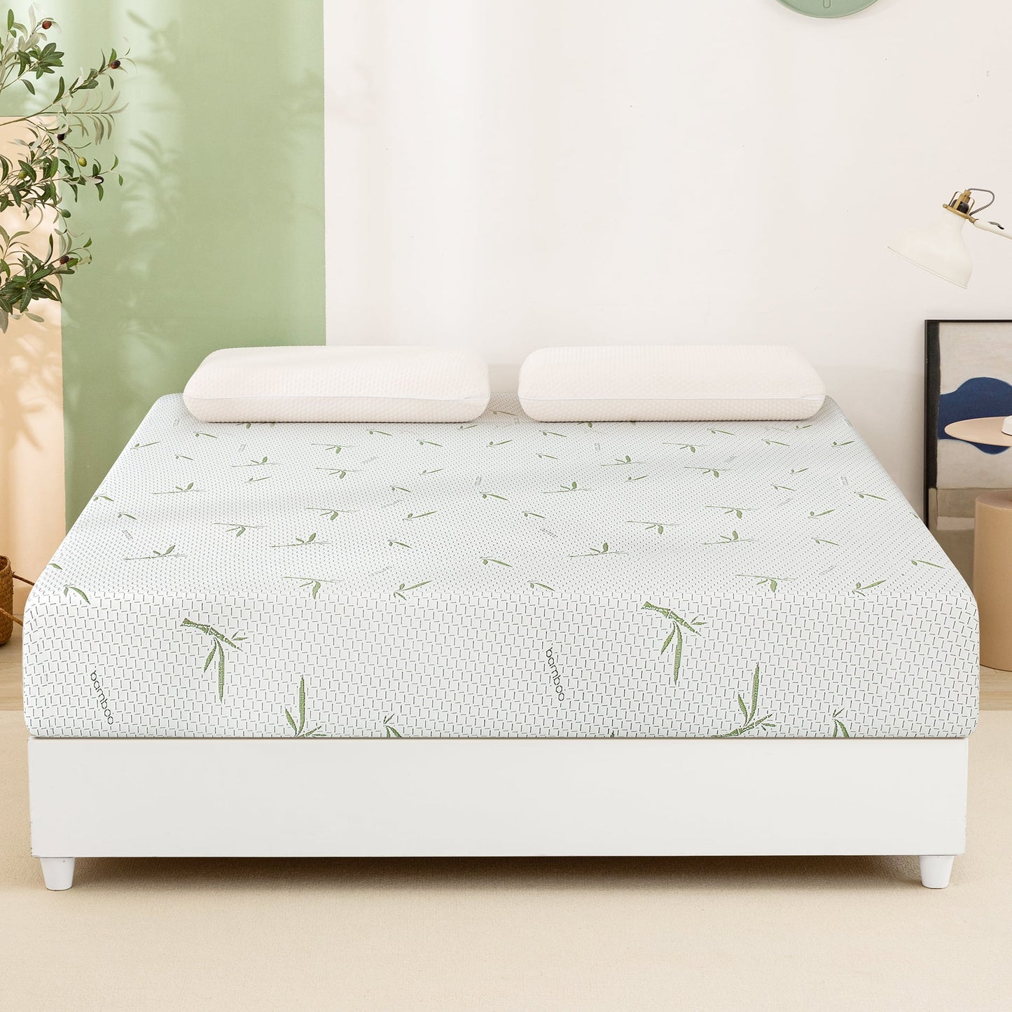 10 inch California King Memory Foam Mattress with Bamboo Cover, CertiPUR-US Certified, Mattress in a Box