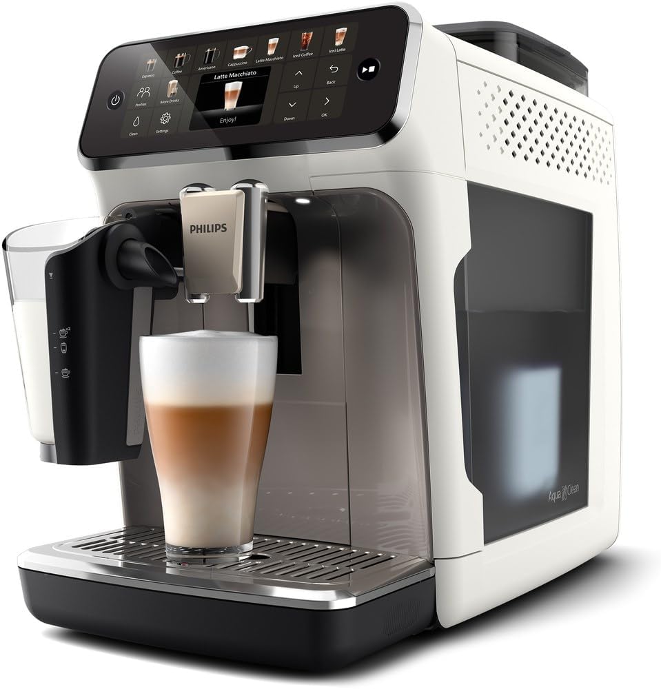 5500 series LatteGo EP5545/70 Kaffeevollautomat 1,8L 15 bar mit Milchaufschäumer – Weiß