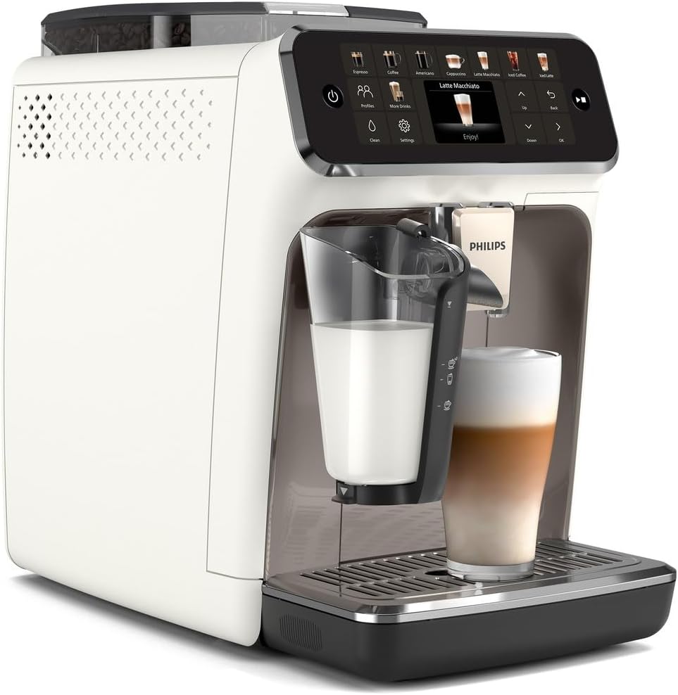5500 series LatteGo EP5545/70 Kaffeevollautomat 1,8L 15 bar mit Milchaufschäumer – Weiß